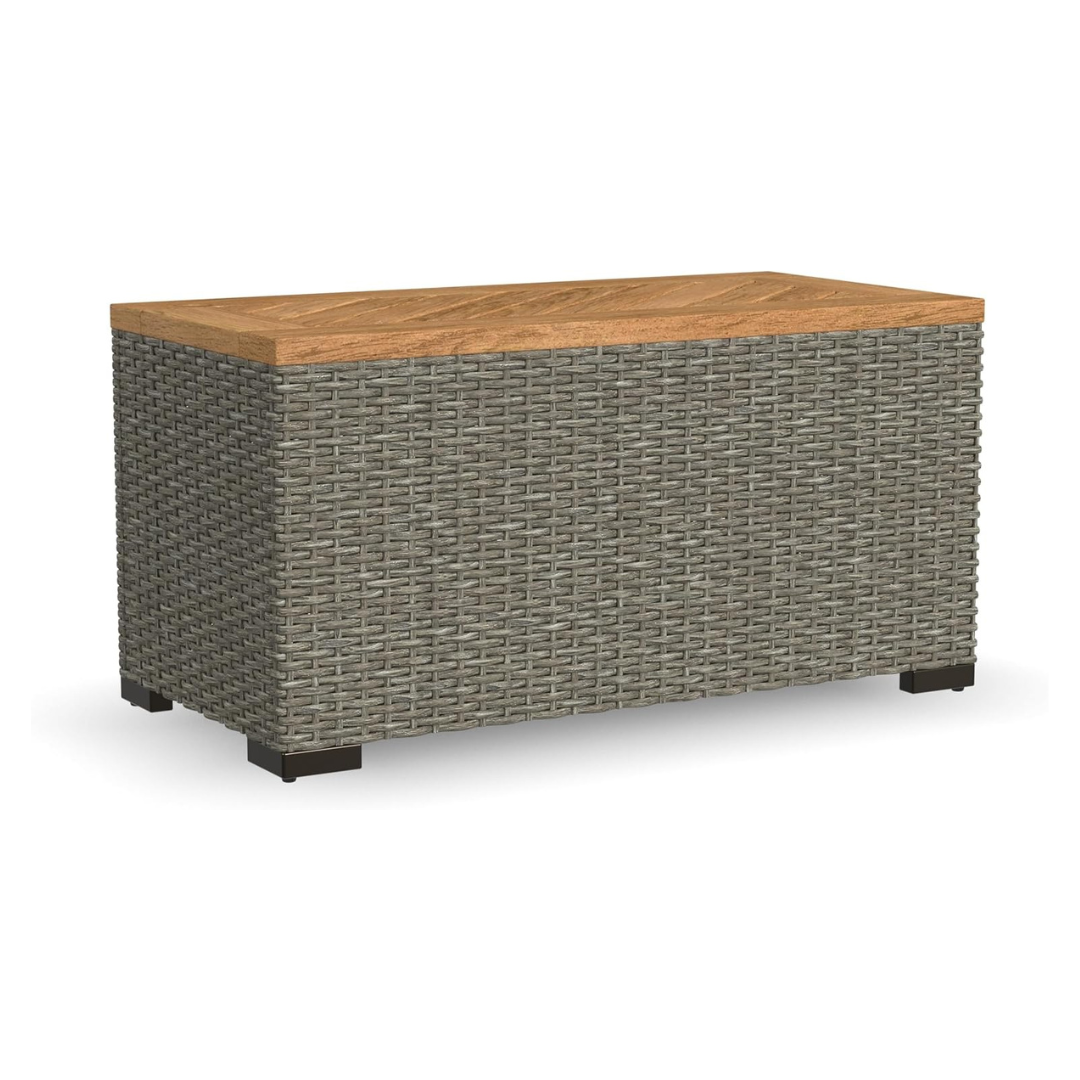 Homestyles Boca Raton Outdoor Storage Table (32"D x 16.13"W x 16.5"H)