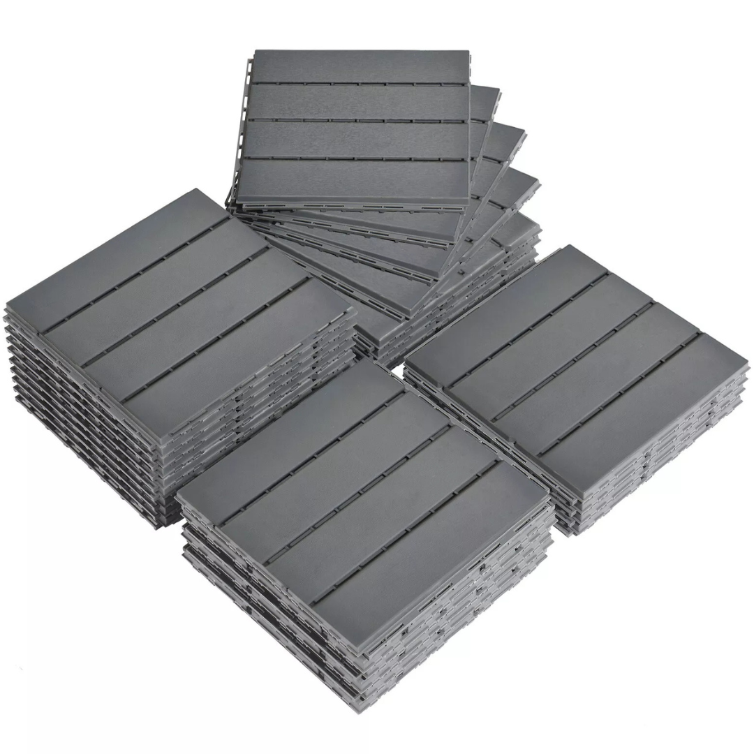 27-Piece Plastic Patio Deck Tiles ( 12" x 12")