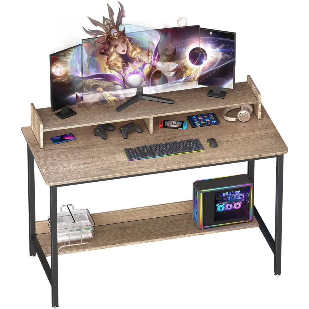 Woodynlux 32'' Gaming Writing Desk with Shelves