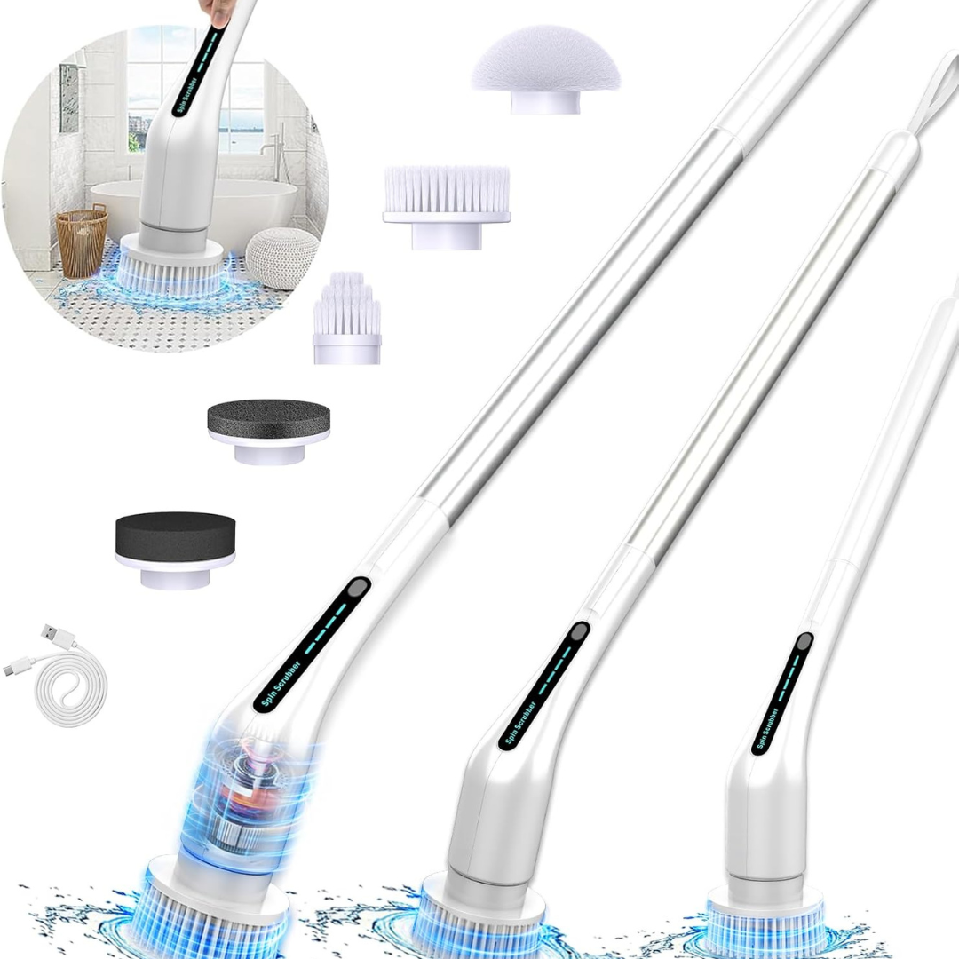 Dreazu Electric Spin Scrubber with 5 Brush Heads