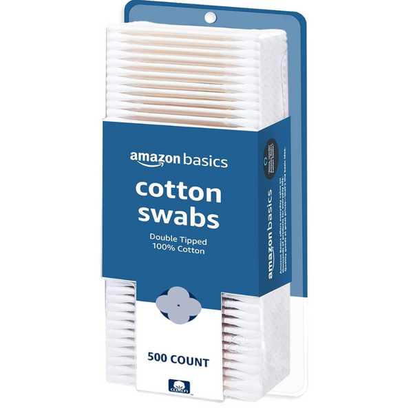 500-Count Amazon Basics Cotton Swabs