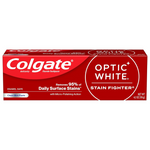 Colgate Optic White Stain Fighter Whitening Toothpaste, Clean Mint Flavor (4.2 Oz Tube)