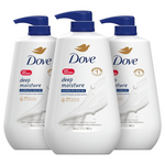 Dove Deep Moisture Body Wash (30.6 Fl Oz, Pack Of 3 With Pump)