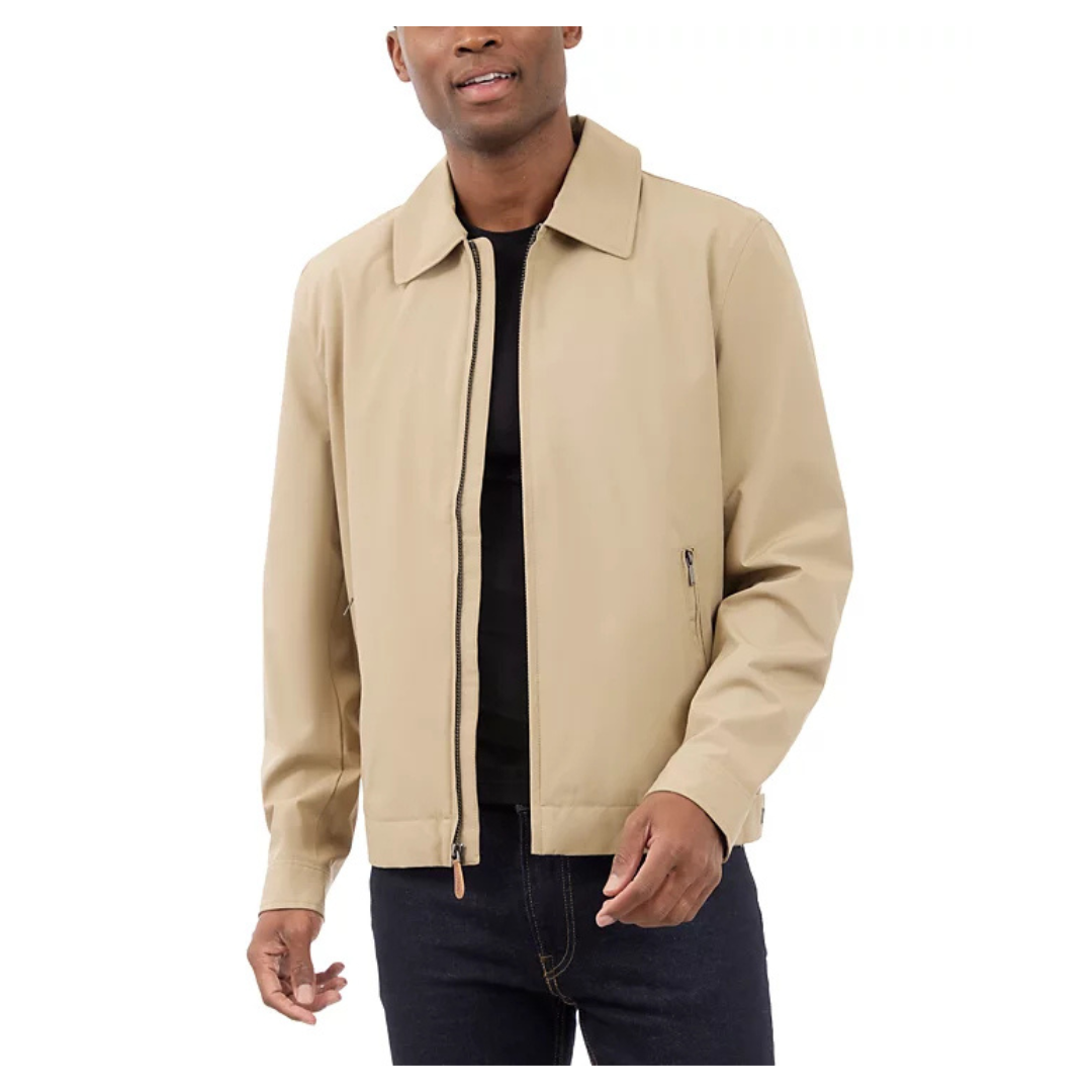 London Fog Men's Hipster Stretch Water-Resistant Full-Zip Jacket