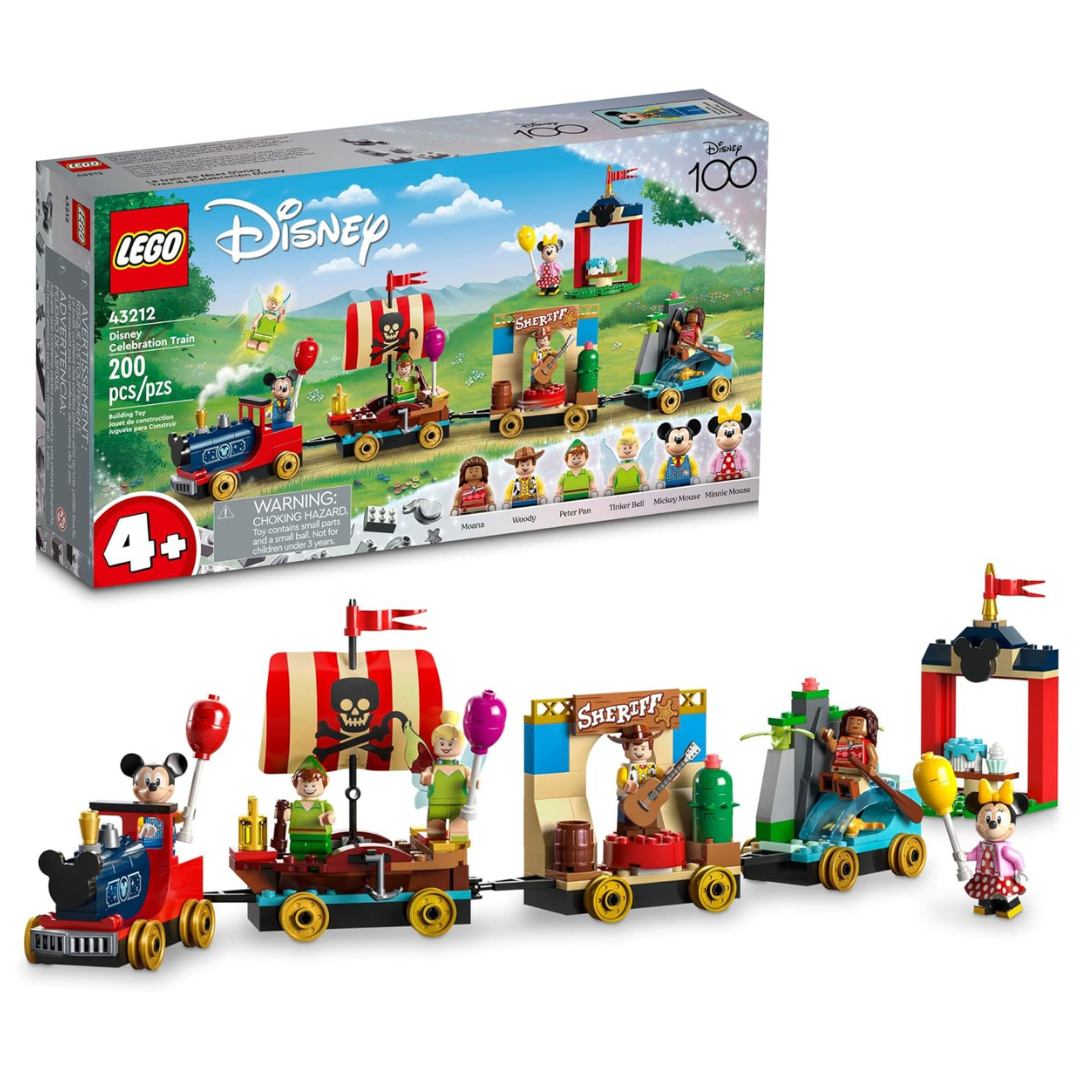 200-Piece LEGO Disney 100 Celebration Train Building Toy Set (43212)