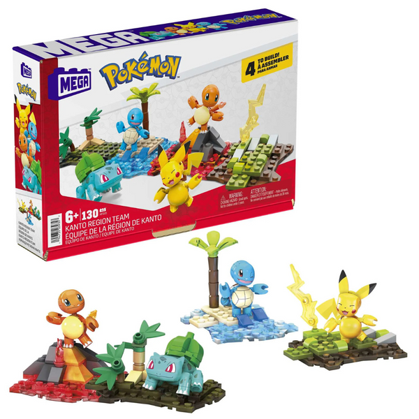 Mega Pokemon Kanto Region Team Toy Building Set