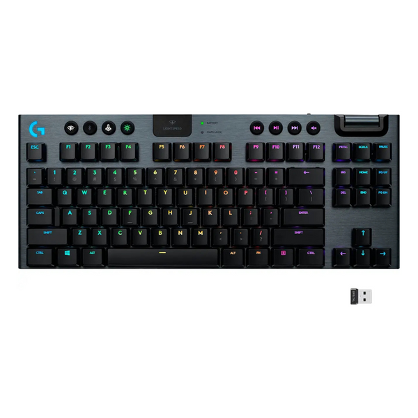 Logitech G915 TKL Tenkeyless Lightspeed Wireless RGB Mechanical Gaming Keyboard (Tactile)