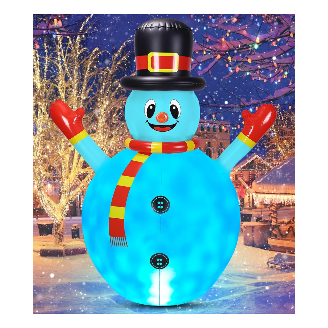 JOSEN 5.3 Feet Christmas Inflatables Snowman Outdoor Decorations