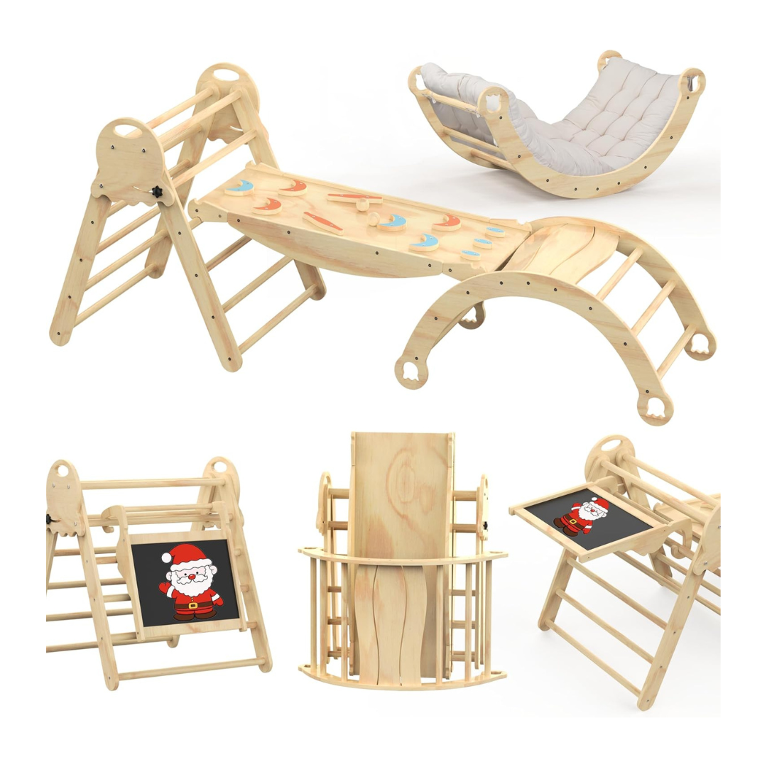 8 In 1 Montessori Foldable Wooden Climbing Set