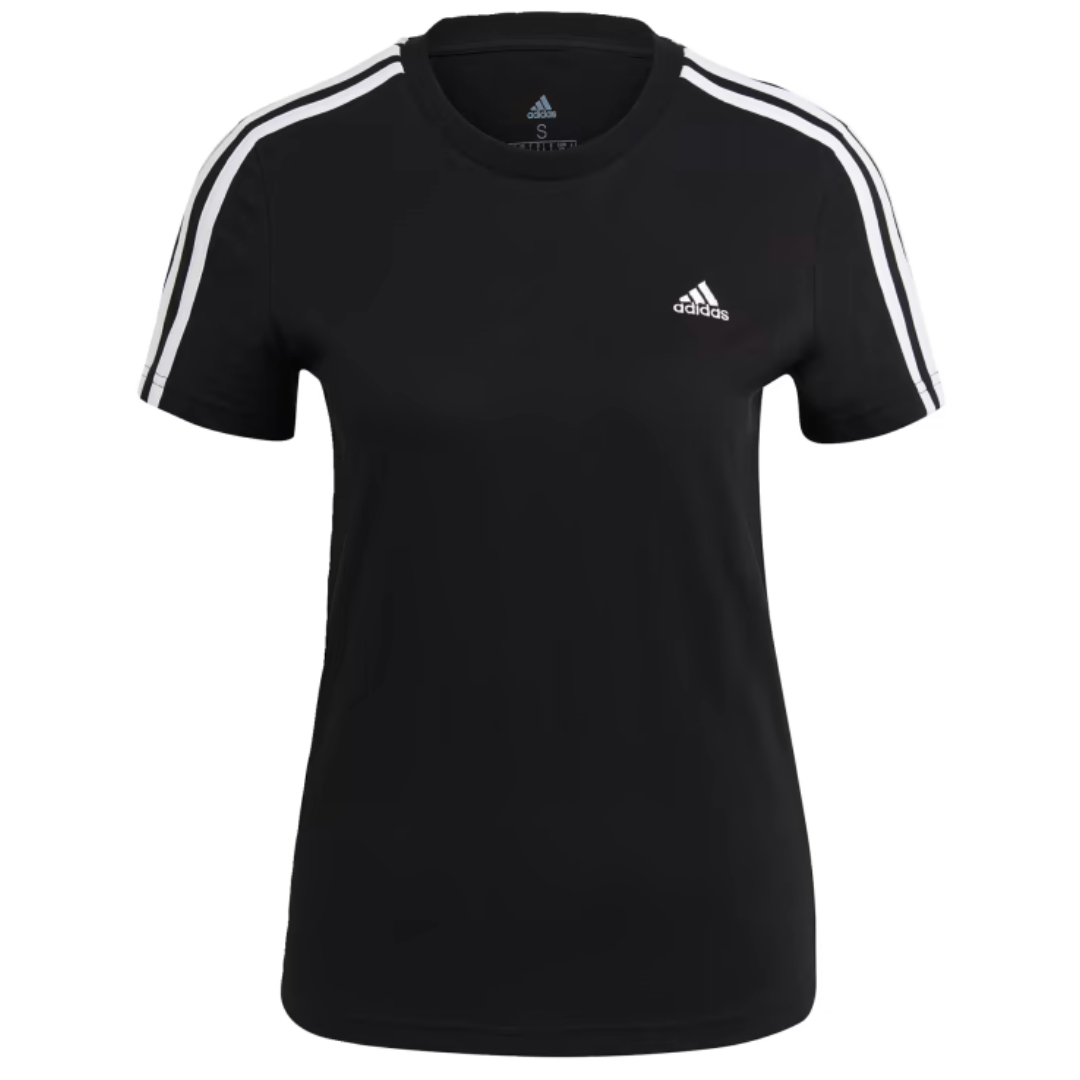 Adidas Women's Essentials Slim 3-Stripes Tee Shirt