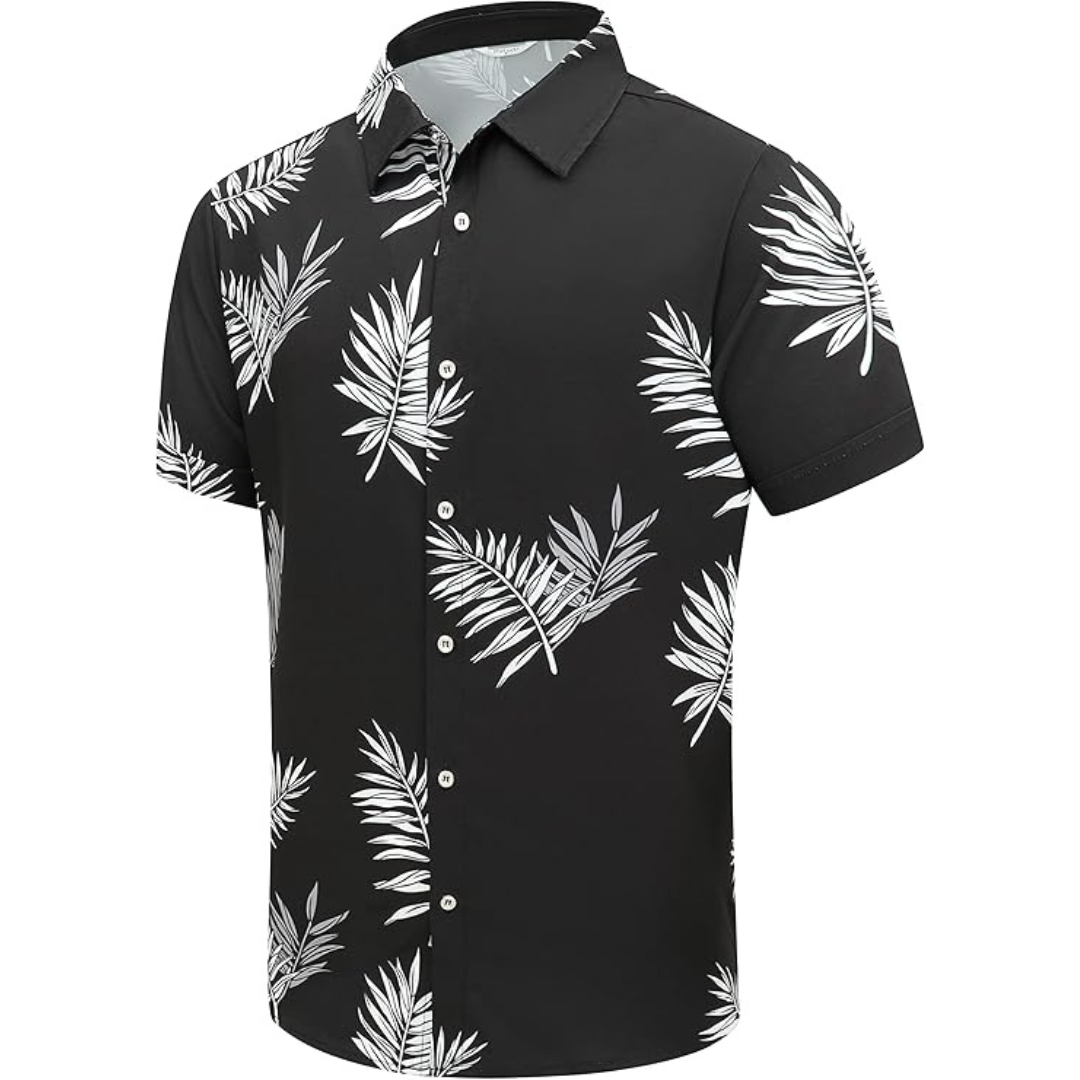 SheLucki Hawaiian Summer Beach Casual Short Sleeve Printed Shirts