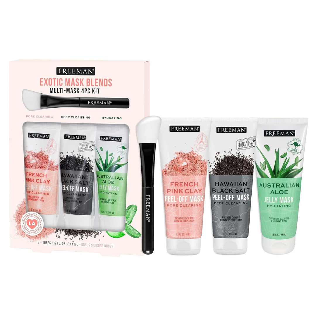 FREEMAN 4-Piece Face Mask Exotic Blends Variety Pack