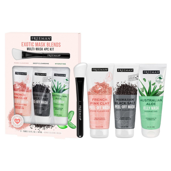 FREEMAN 4-Piece Face Mask Exotic Blends Variety Pack