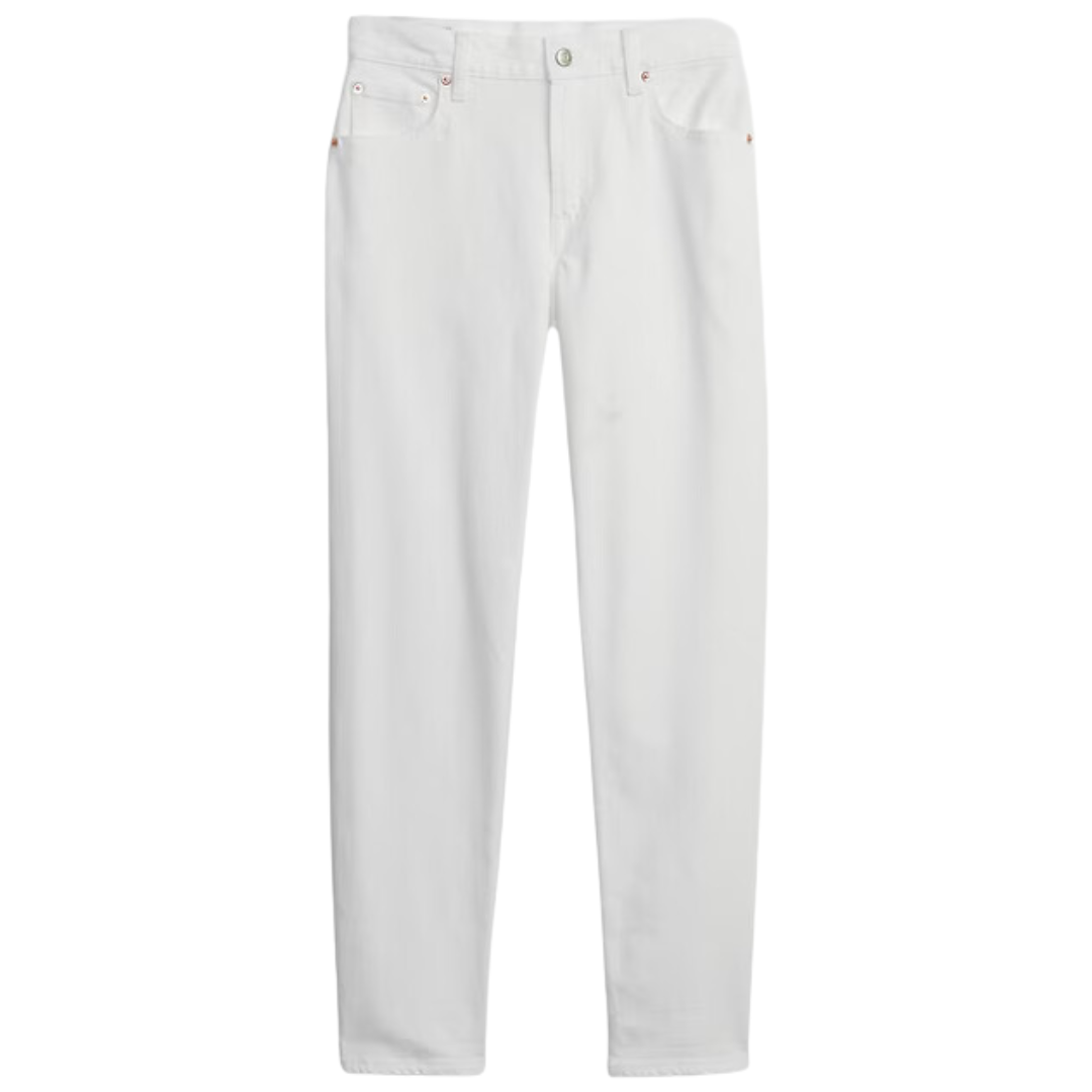 Gap Women's Mid Rise Girlfriend Jeans (Optic White)