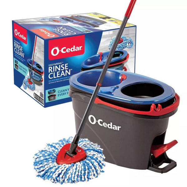 O-Cedar RinseClean Microfiber Spin Mop & Bucket Cleaning System [Open Box]