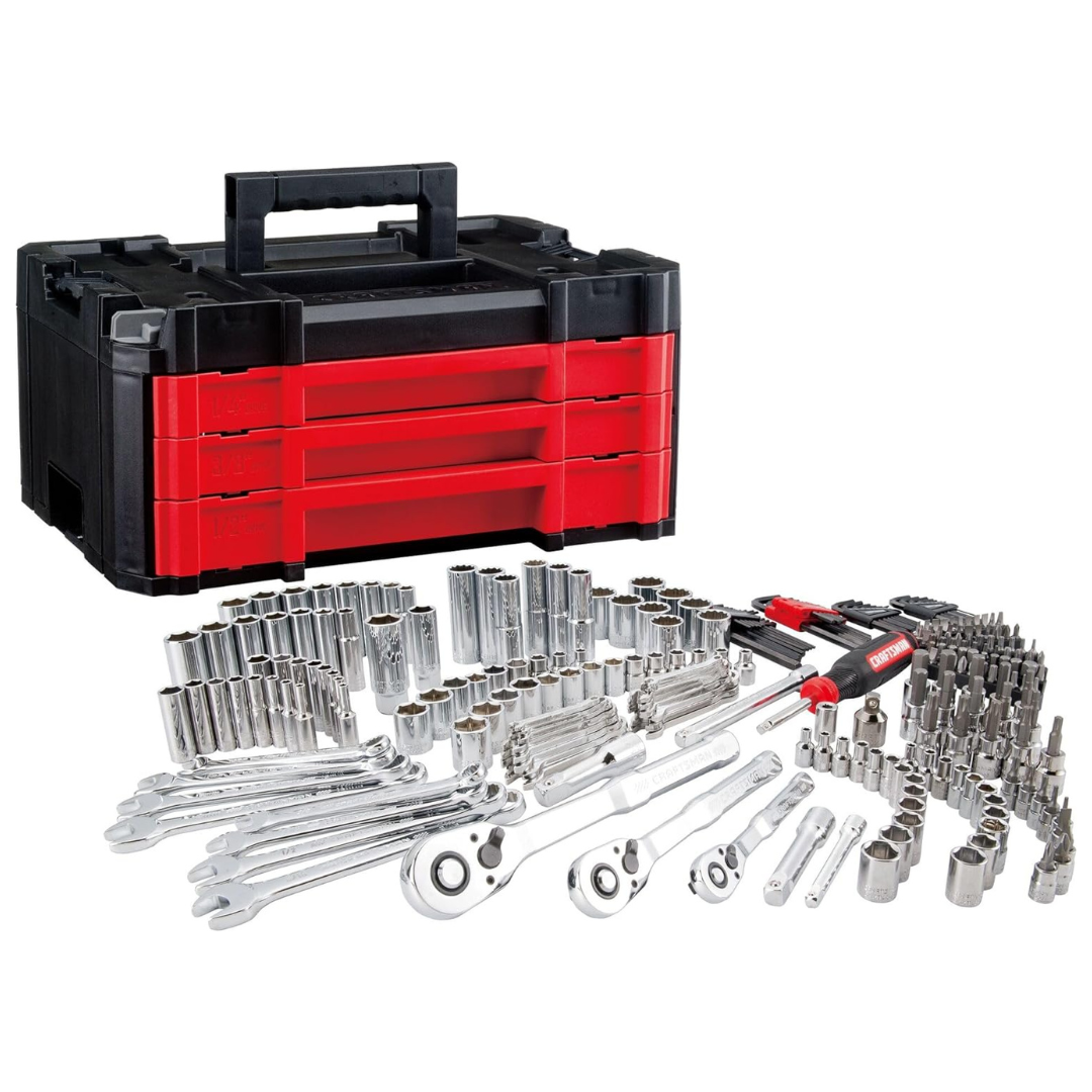 262-Piece Craftsman Versastack Mechanic Tool Set With 3-Drawer