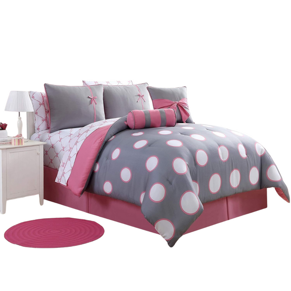 VCNY Home 8-Piece Bedding Set With Matching Sheets & Bedskirt