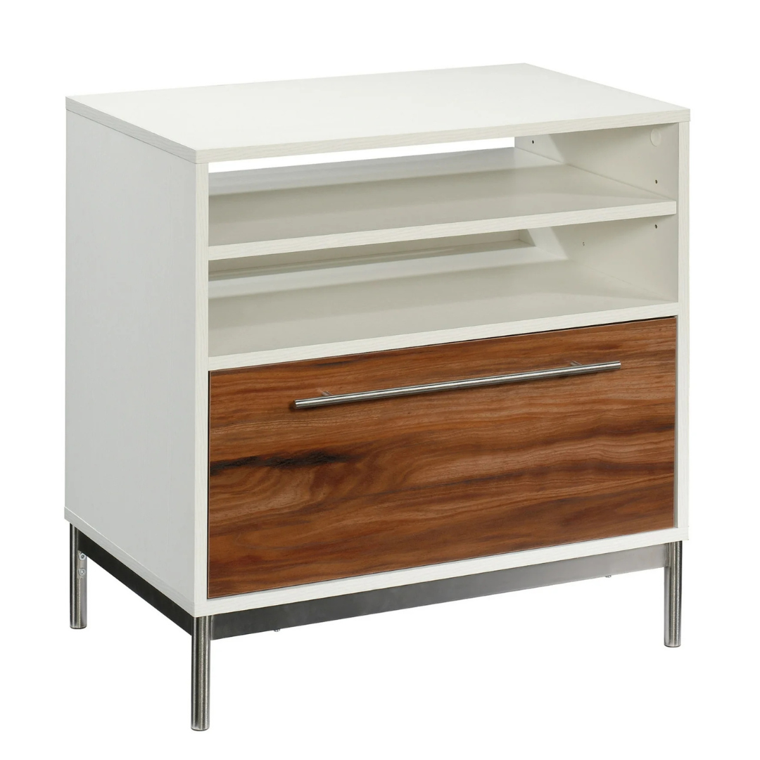 Sauder Vista Key File Cabinet (Pearl Oak With Blaze Acacia)