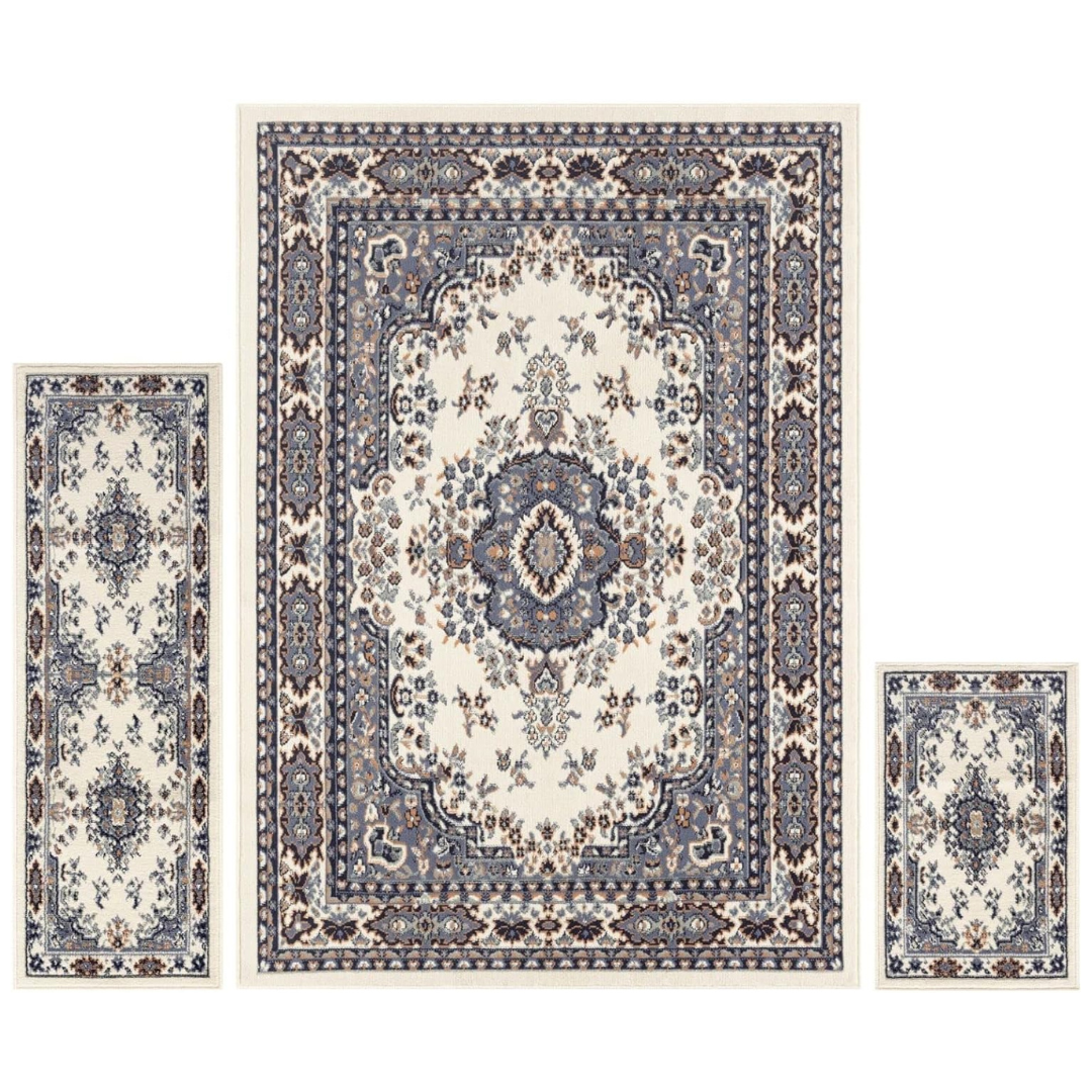 3-Piece Home Dynamix Ariana Ksara Traditional Medallion Area Rug Set