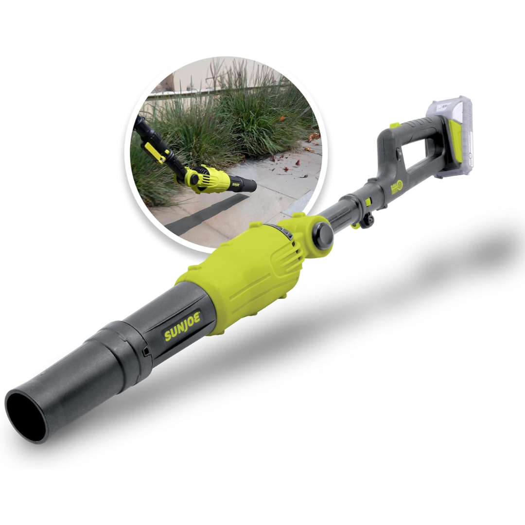 Sun Joe 24V-TBP-LTE 2-In-1 Handheld Pole Leaf Blower Kit