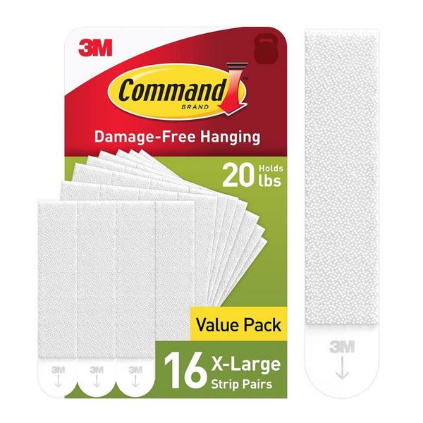 16-Pairs Command 20 lb XL Heavyweight Picture Hanging Strips