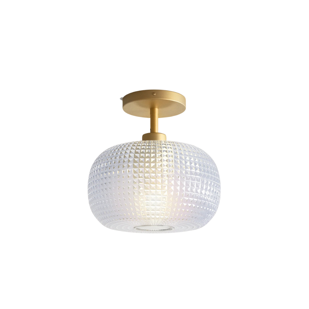 Etta Avenue Adeyne Glass Semi Flush Mount (Gold, Clear)