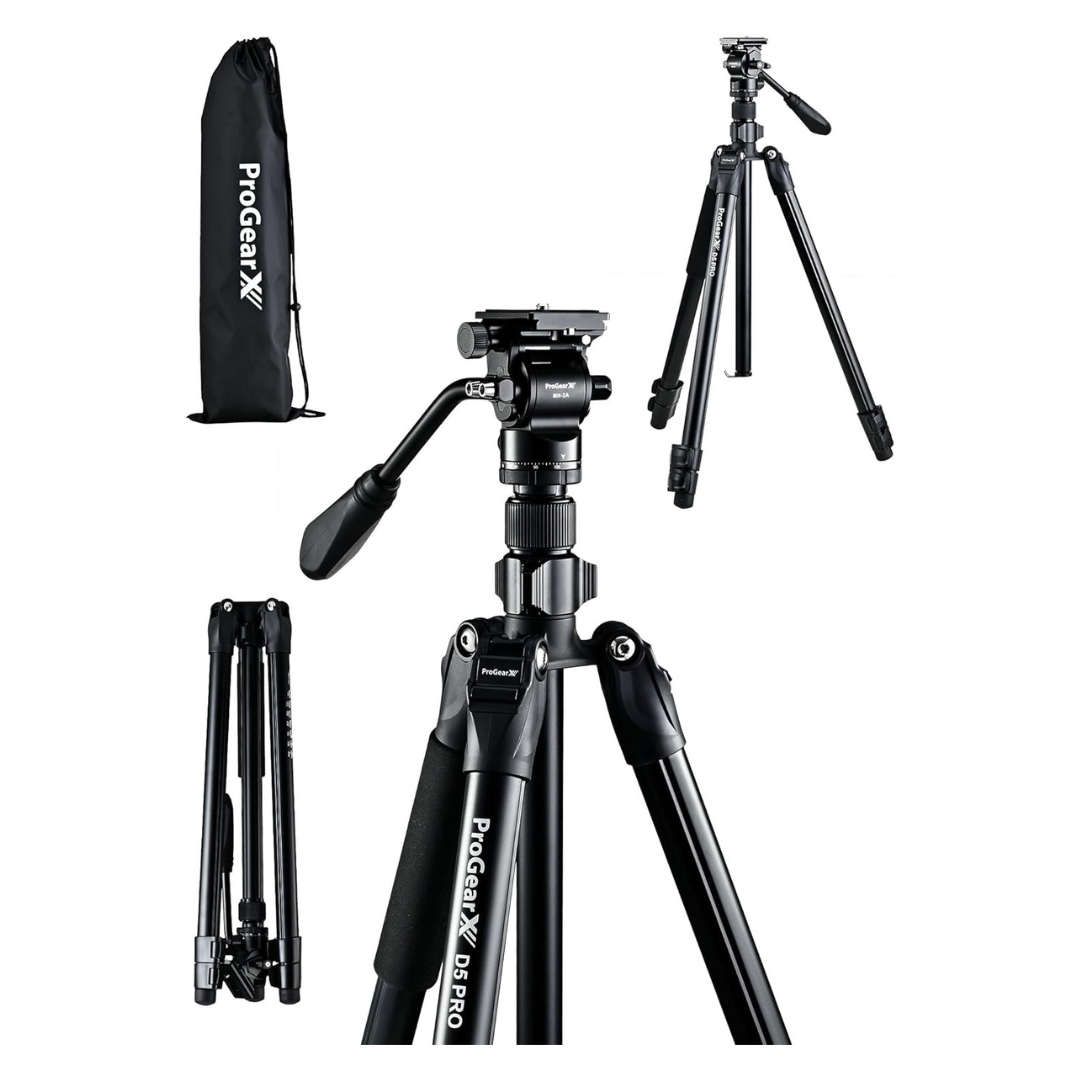 ProGearX 73" Professional Complete Camera Tripod W/ Carrying Bag