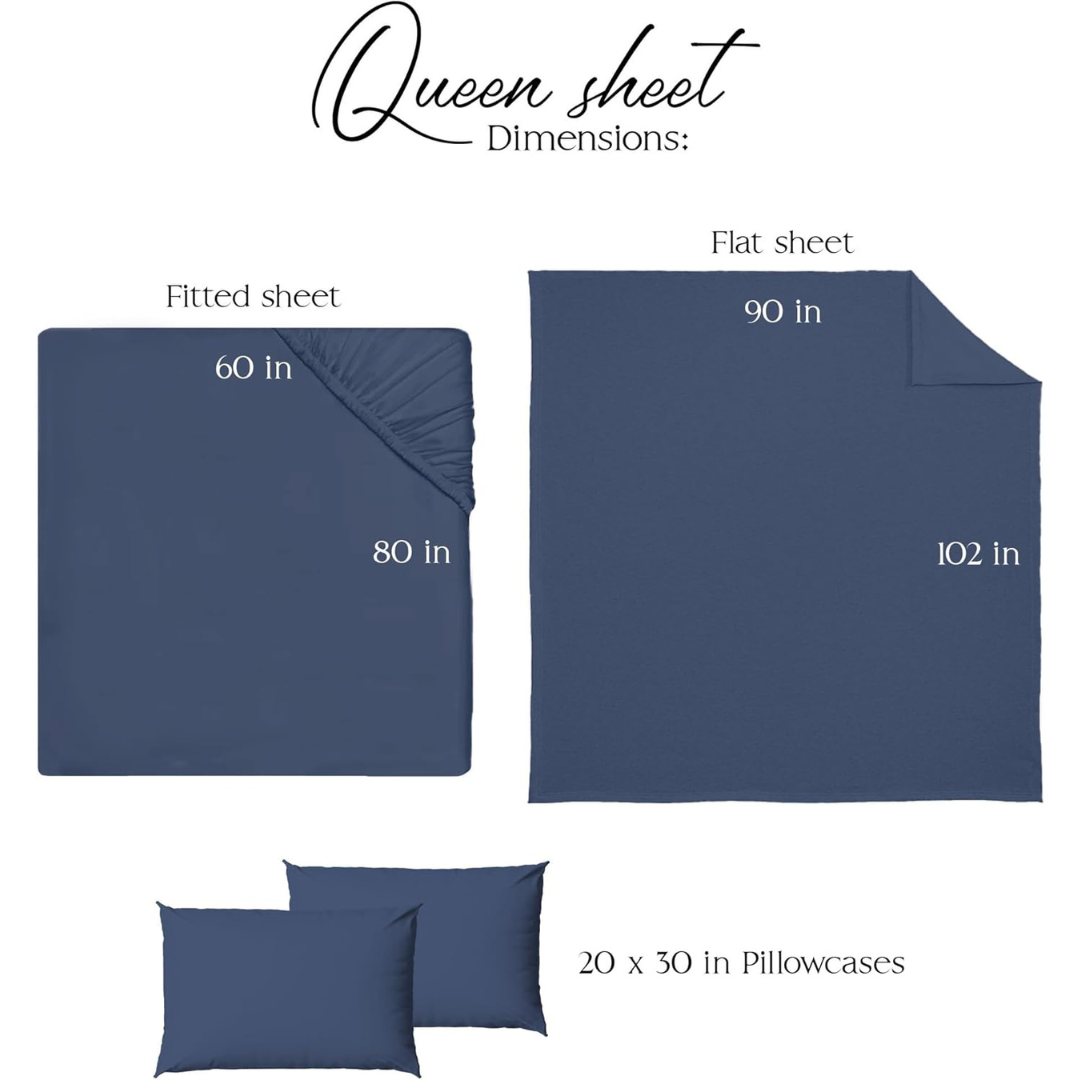 4-Piece Northwest Ashford Home Essentials Bedding Queen Size Sheet Set