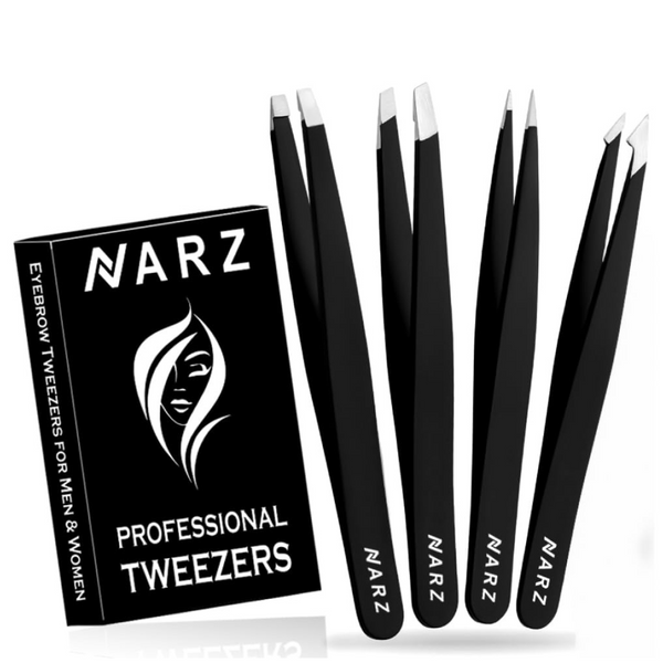 4-Pieces Narz Stainless Steel Precision Professional Tweezer