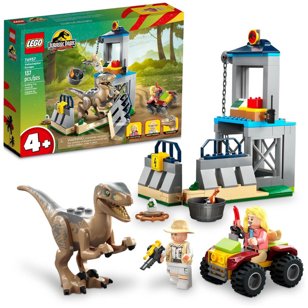 Lego Kids Jurassic Park Velociraptor Escape 76957 Starter Set