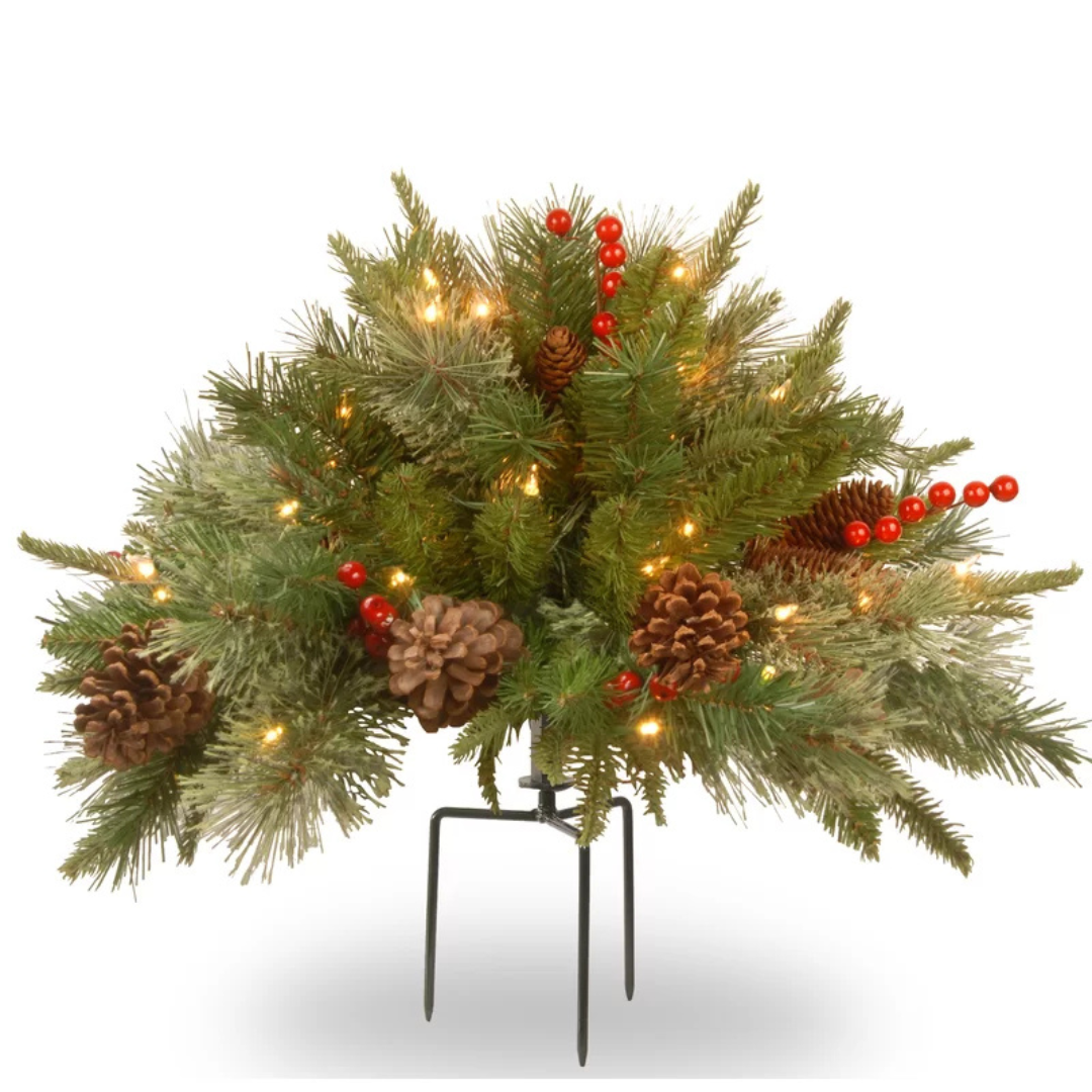 The Holiday Aisle 18" Colonial Urn Filler with LED Lights