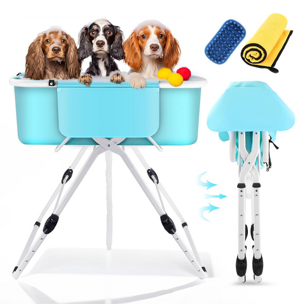 3-In-1 Portable Premium Elevated Dog Bathtub