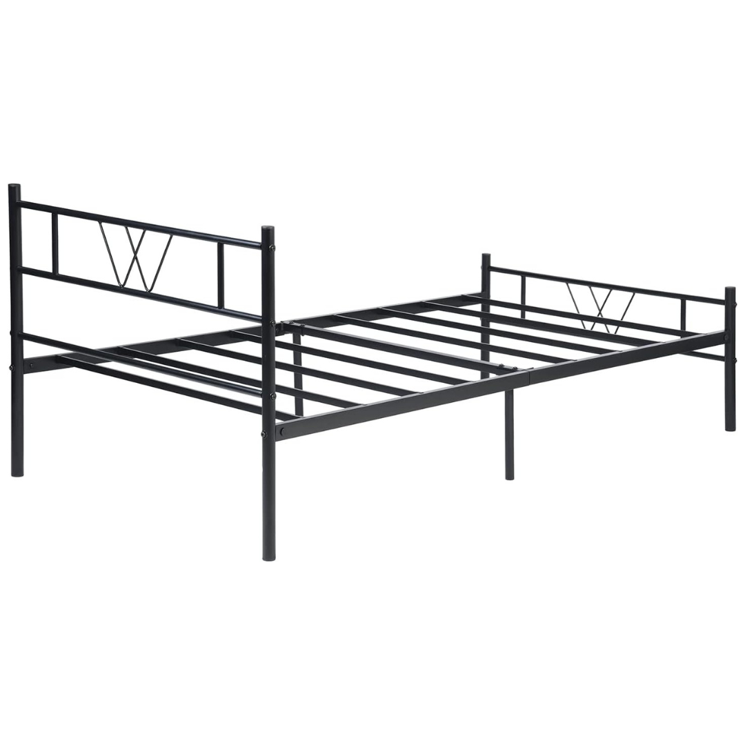 Fangflower Twin Size Metal Platform Bed Frame With Headboard