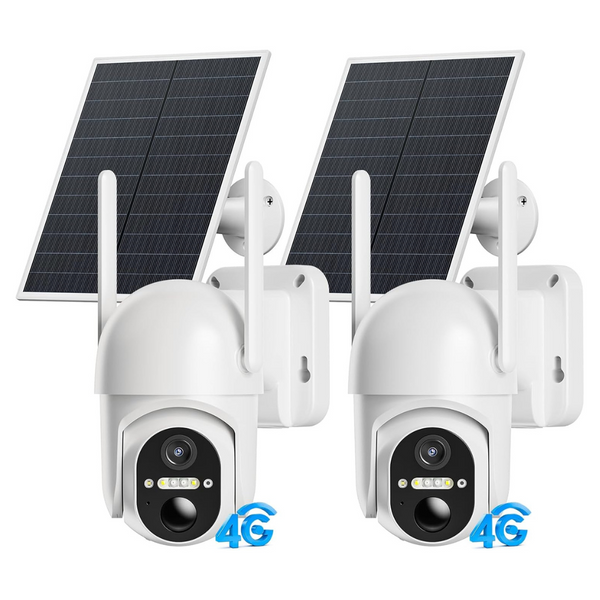 2-Pack Elysoo Solar Powered 4G LTE Cellular Security Cameras