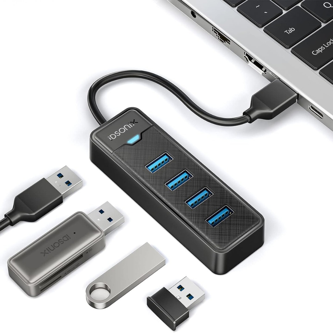 iDsonix 5Gbps 4-Port USB 3.0 Hub Adapter