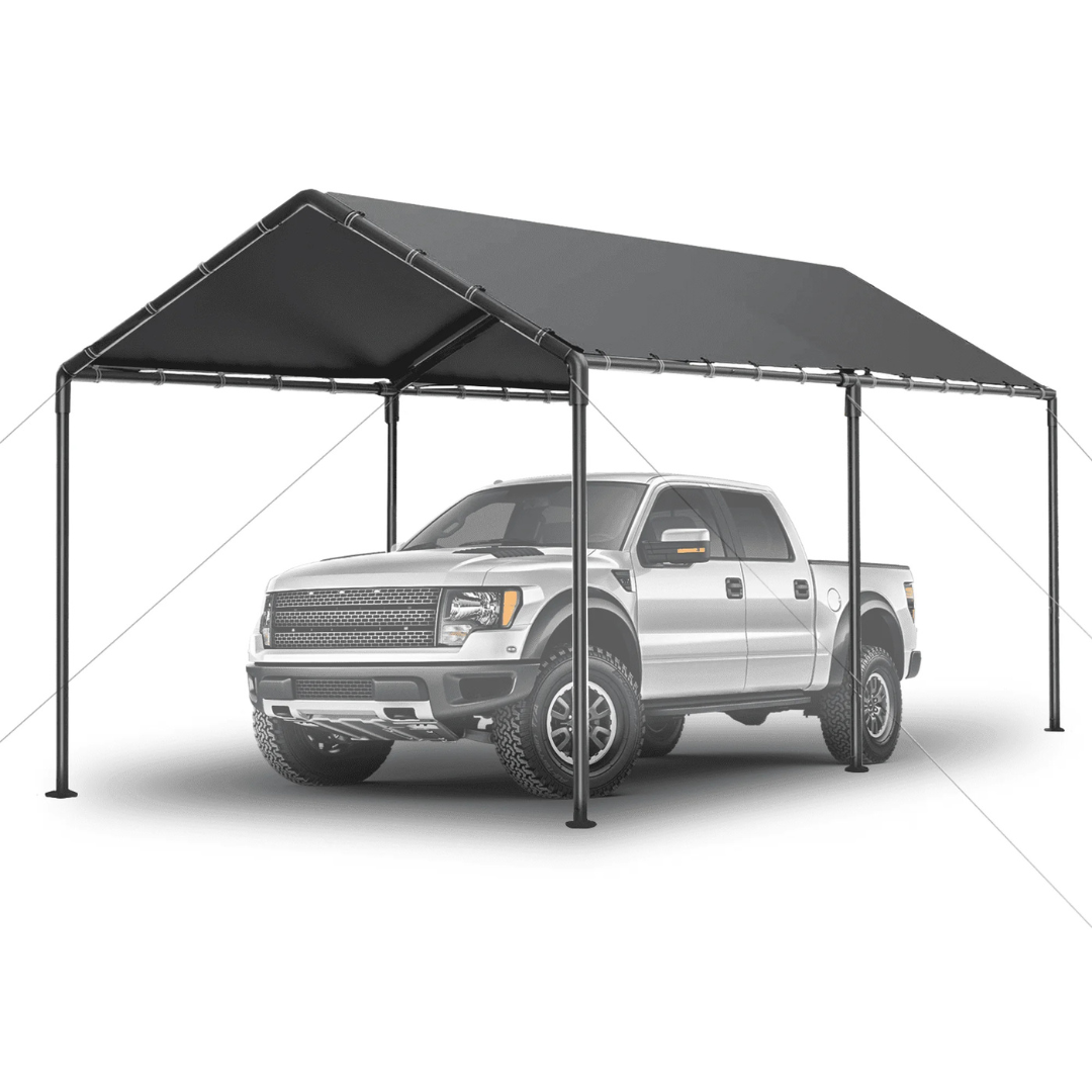 Grezjxc 10x20 Ft Metal Carport Car Canopy (Various Colors)