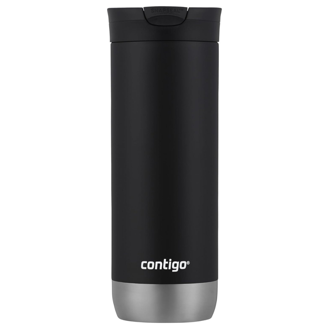 16oz Contigo Stainless Steel Insulated Travel Mug With Lid (Licorice)