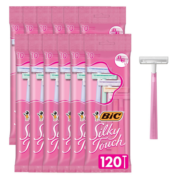 120-Count BIC Silky Touch Women's Disposable Razors With 2 Blades