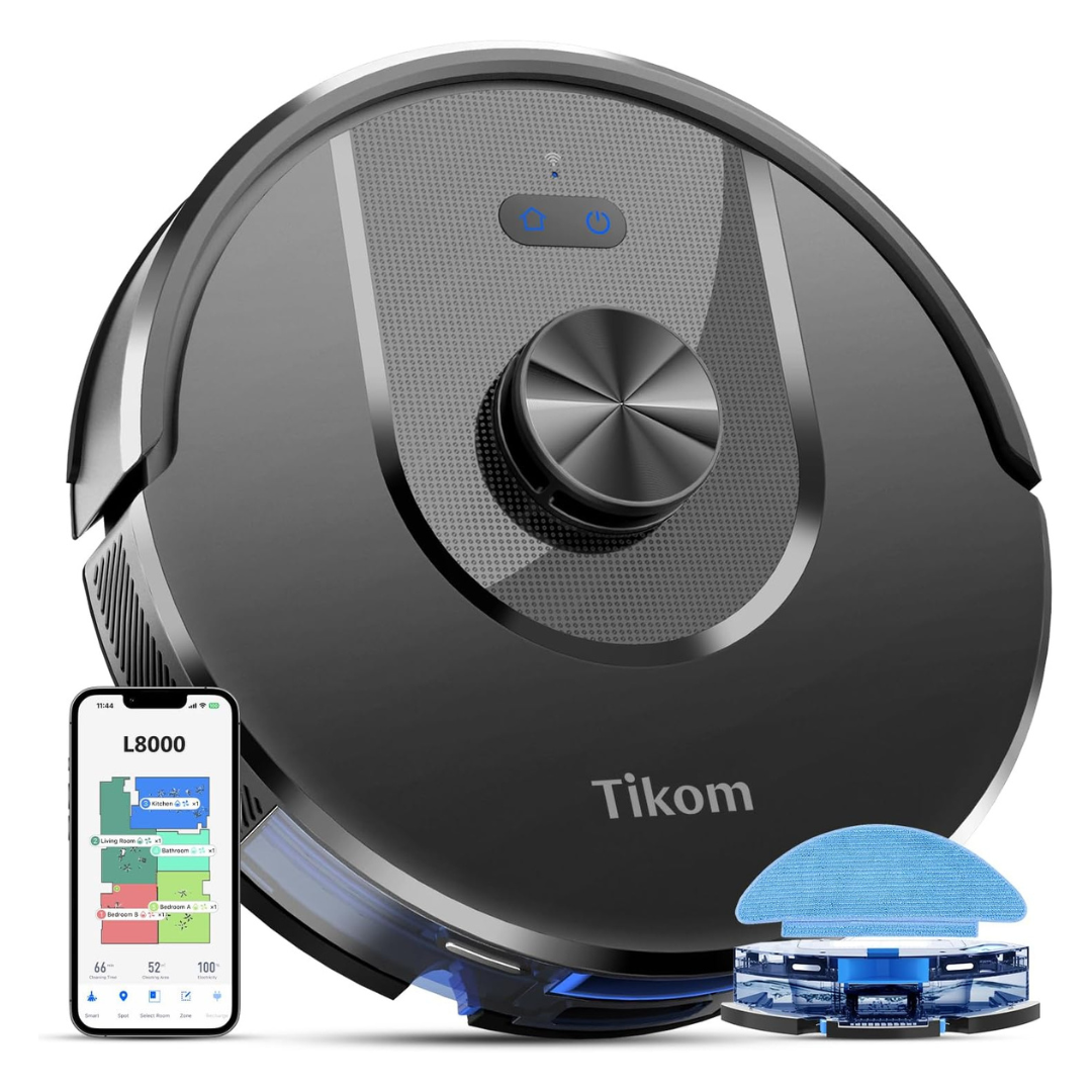 Tikom L8000 Laser 3000Pa Suction LiDAR Robot Vacuum and Mop