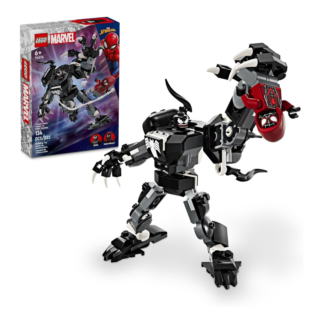 134-Piece LEGO Marvel Venom Mech Armor Vs. Miles Morales Building Toys