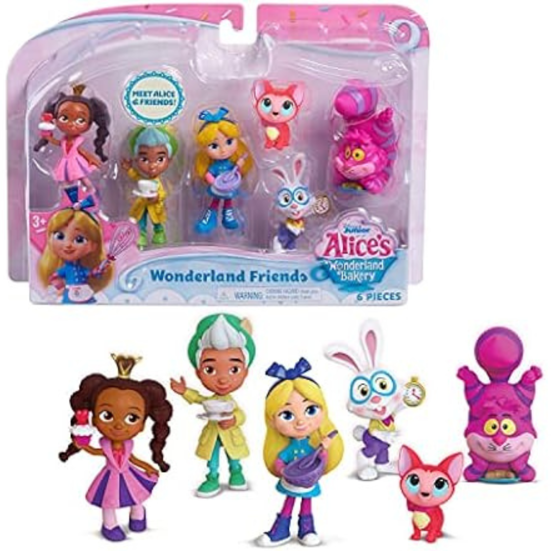 6-Set Disney Junior 3" Alice's Wonderland Bakery Friends