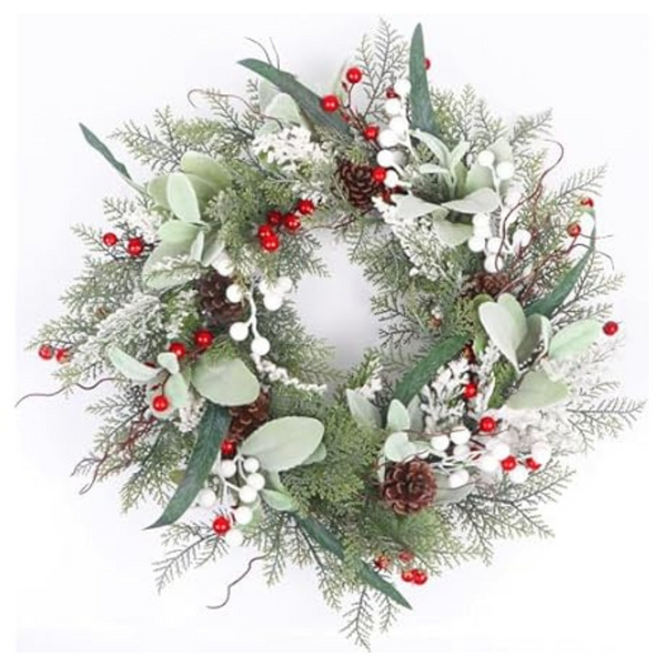 Lokeisna 22" Decorative Wreath For Front Door