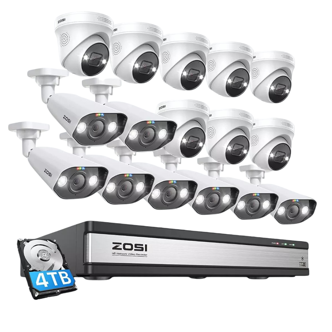 ZOSI 8-Channel NVR 4K 8MP POE Security Camera System