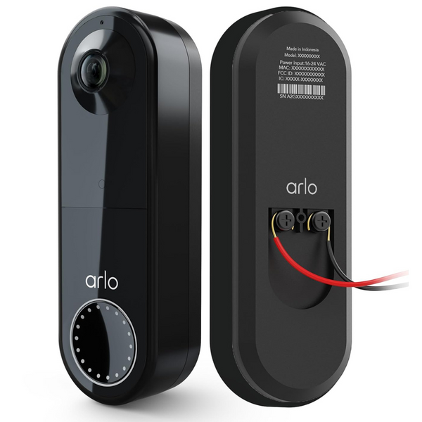 Arlo Essential Wired HD Video Doorbell With Night Vision & 2 Way Audio