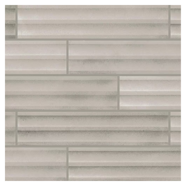 Daltile Indoterra Natural 2" x 9" Matte Porcelain Fluted Concrete Wall Tile Case