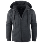 Men Sherpa Lined Zip Up Winter Warm Hooded Jacket (Various)