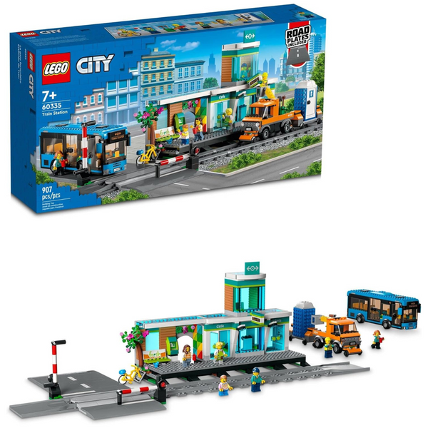 907-Piece Lego City Trains Train Station 60335 Building Set