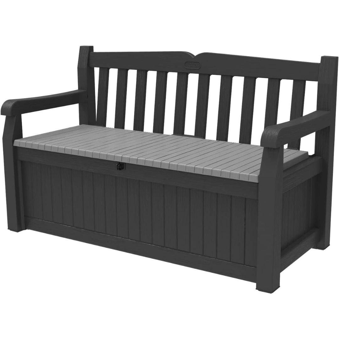 Keter Solana 70 Gallon Storage Bench Deck Box