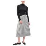 Gap Factory Metallic Pleated Midi Skirt