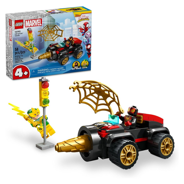 LEGO Marvel Drill Spinner 10792 Miles Morales Spin Car With 2 Minifigures